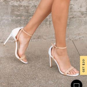 LuLu’s nude and white heels